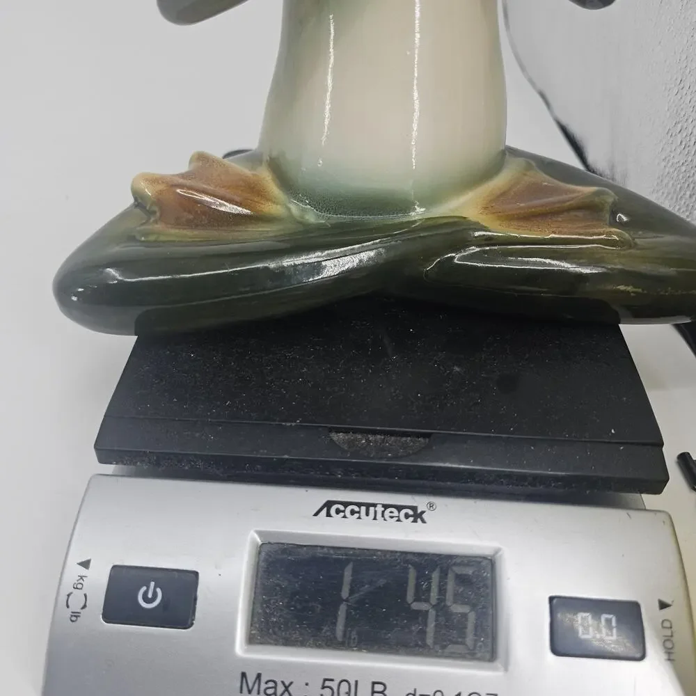 Pier 1 Imports Zen Meditating Yoga Frog Ceramic Figurine Statue Home Decor 7.5